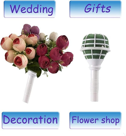 6-Pack Foam Bouquet Holders, Floral Arrangement Kits for Bridal Flowers Wedding Supplies Decoration, Gardening Supplies