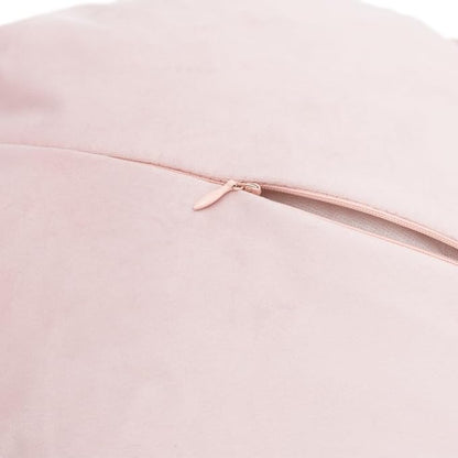 Handmade 3D Flower Throw Pillow Cover Blush Pink Decorative Floral Accent Pillow Case Cute Round Velvet Cushion for Bed Couch Car Chair Bedroom Boho Farmhouse Home Decor Gift 12Inch Rose Gold