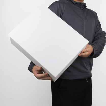 YINUOYOUJIA Large Gift Box with lid 16.5x13x5.5 inches,White Boxes for Presents,Birthday,Valentine's Day,Mother's Day,Christmas,Anniversary.
