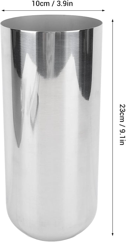 Metal Vase, 9.1 Inch Height Stainless Steel Cylinder Flower Vase, Modern Table Centerpiece Decorations, Ideal Accent Piece for Home Decor