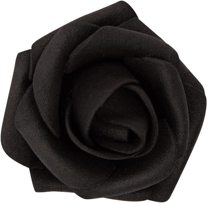 Bright Creations 100-Pack Black Artificial Flowers, Fake Foam Flowers for Halloween Decorations, DIY Crafts, Bouquets, and Black-Themed Parties (3 Inches)