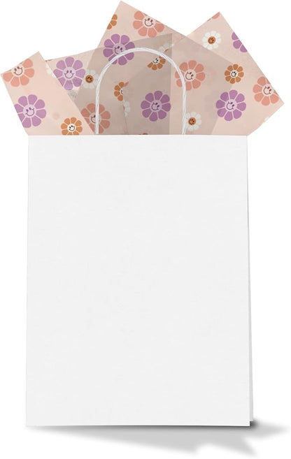 Pro Supply Global Groovy Flowers Printed Tissue Paper for Gift Bags or Boxes and Wrapping - Spring Floral Bulk Decorative Art Tissue Paper for Packaging and Gifting | 24 Sheets 20" x 30"