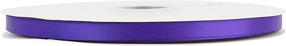 MEEDEE Purple Ribbon 3/8 Inch Purple Satin Ribbon Double Faced Satin Ribbon Purple Wedding Ribbon Thin Purple Ribbon for Gift Wrapping Purple Fabric Ribbon for Crafts Ribbon for Lei Making, 100 Yards