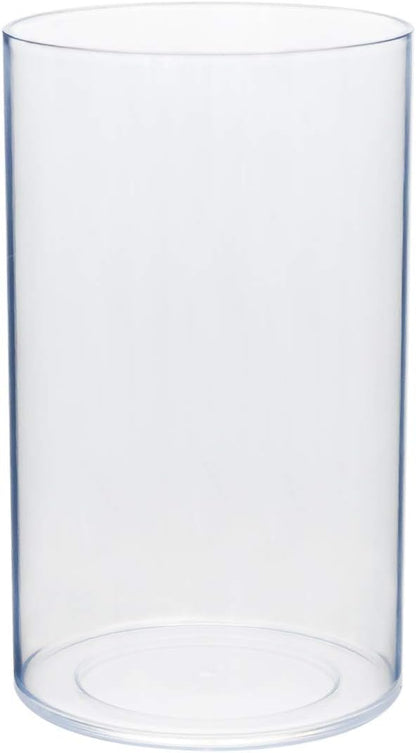 Royal Imports Flower Vase Acrylic Cylinder - Decorative Centerpiece for Home or Wedding - Non Breakable Plastic, 5"X8" Tall Round - Clear