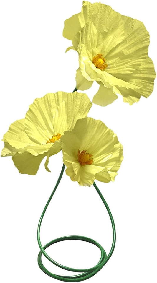 Large Handcrafted Paper Flowers Decoration - Artificial Flower Birthday Party Decorations, Wedding Decoration for Reception for Nursery Wall/Baby Shower Archway Decor 3 Pack (Yellow)