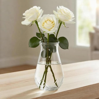 20 Pack Plastic Vases, 6 Inch Bulk Clear Acrylic Vase with Wrapping Ribbon, Small Plastic Vases for Centerpiece Flowers Home Wedding Party Decorations