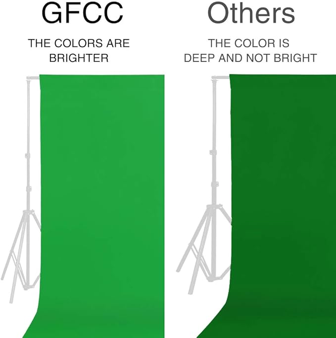 GFCC Green Screen Backdrop - 10ftx10ft Green Photo Booth Backdrop for Photoshoot Greenscreen Background for Photography Video Recording Background