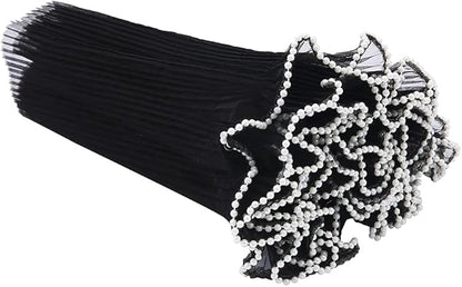 Flower Wrapping Mesh Paper Black Floral Wraps Bouquet Packaging Paper Wrinkled Wavy Net Yarn Valentine's Day Flower Shop Supplies Wedding Home Decoration 11 X 162 inches/bag (Pearl Black)
