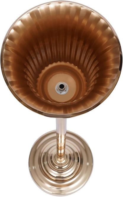 Trumpet Flower Stand, Versatile 10 Pcs Metal Wedding Vase with Counterweight Base Good Stability Light Compact and Easy Carry Electroplating Process Vintage Metal Trumpet Vase for Cafes Bars Hotels