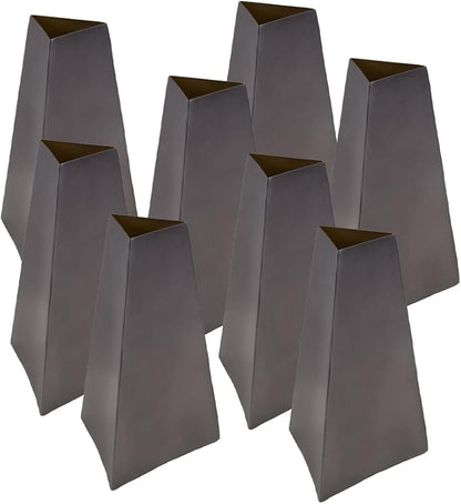 Serene Spaces Living Triova Stainless Steel Vase – Perfect for Fresh & Dried Flowers, Sculptural Accent for Mantels, Coffee Tables & Office Desks,Table Centerpiece, 4" Wide & 6.5" Tall, Pack of 12