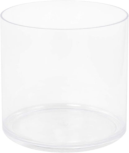 Royal Imports Flower Acrylic Vase Decorative Centerpiece for Home or Wedding by Royal Imports - Break Resistant - 4" Cylinder by 4" Tall