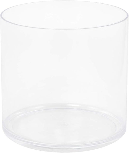 Royal Imports Flower Acrylic Vase Decorative Centerpiece for Home or Wedding by Royal Imports - Break Resistant - Cylinder Shape, 6" Tall, 6" Opening
