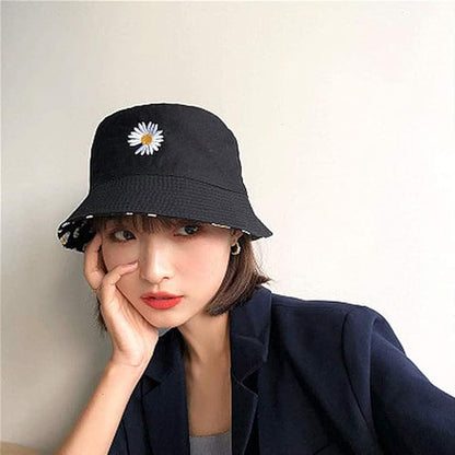 Malaxlx Unisex Bucket Hat Beach Sun Hat Aesthetic Fishing Hat for Men Women Teens, Reversible Double-Side-Wear