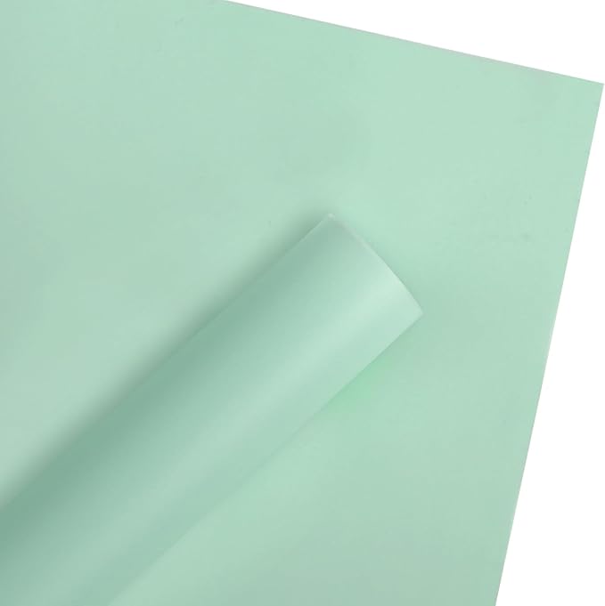WRAPAHOLIC 20 Sheets Flower Wrapping Paper - 22.4 x 22.4 inch Pure Mint Water-Resistant Floral Bouquet Wrapping Paper, Florist Supplies Packaging for Wedding Birthday Gift DIY