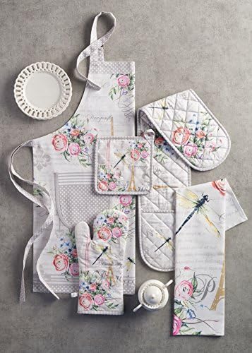 Maison d' Hermine Placemats Set of 2 100% Cotton Washable Cloth Place Mats, Reusable Table Mats for Kitchen Dining Decoration, Party, Wedding, Restaurant Spring/Summer (Champ De Mars, 13" x 19")