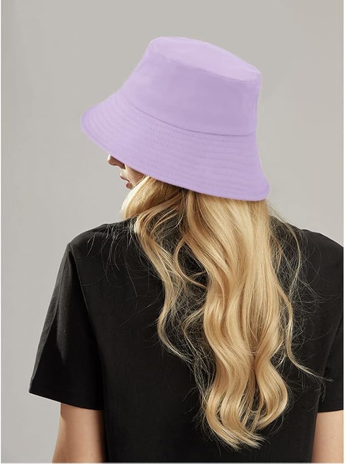 Malaxlx Unisex Bucket Hat Beach Sun Hat Aesthetic Fishing Hat for Men Women Teens, Reversible Double-Side-Wear