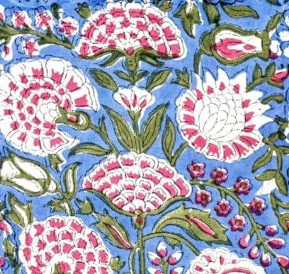 ATOSII Clover Pink 100% Cotton Round Tablecloth, Block Print Floral Table Cloth for Dining, Parties, Weddings, Outdoors, Holidays I 72" Inches, 4 Seater I Grandmillennial Farmhouse Spring Summer
