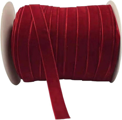 10 Yards Velvet Ribbon Spool (Red, 5/8")