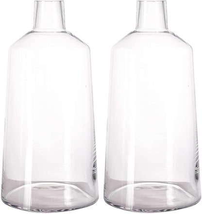 Efavormart 2 Pack 12" Tapered Neck Clear Glass Flower Vase Centerpieces