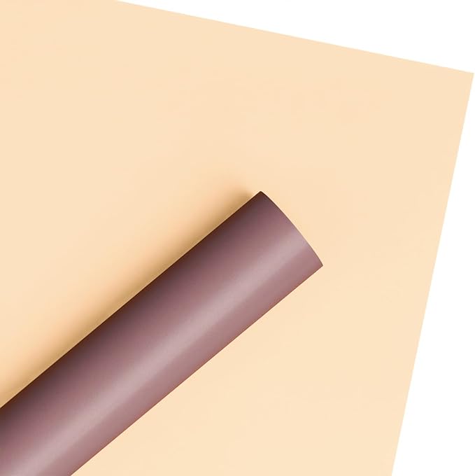 WRAPAHOLIC 20 Sheets Flower Wrapping Paper - 22.4 x 22.4 inch Cameo Brown Color Water-Resistant Floral Bouquet Wrapping Paper, Florist Supplies Packaging for Wedding Birthday Gift DIY