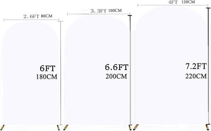 White 6FT Wedding Arch Cover, White Spandex Arch Backdrop Cover, Chiara Backdrop Cover for Festivals Birthday Party Banquet Ceremony Decoration