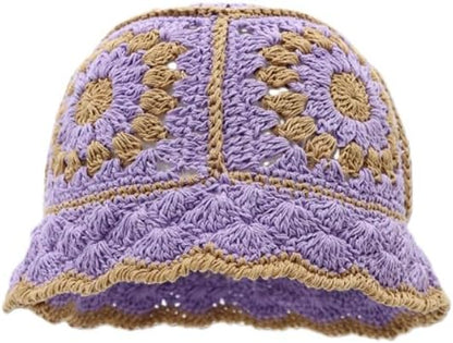 Winter Plush Fuzzy Bucket Hat Flower Fisherman Hats for Women Men Bucket hat