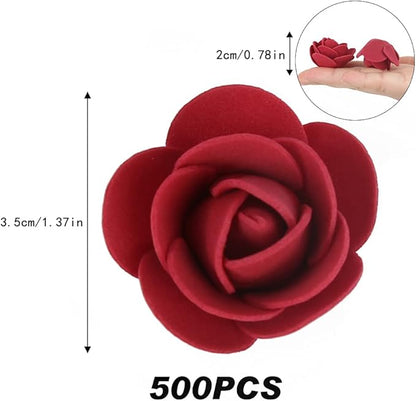 500pcs Burgundy Mini Foam Rose Heads, Artificial Foam Flower Bulk Fake Flower for DIY Crafts Wedding Bouquets Baby Shower Centerpieces Floral Arrangements Party Home Decorations(Burgundy)