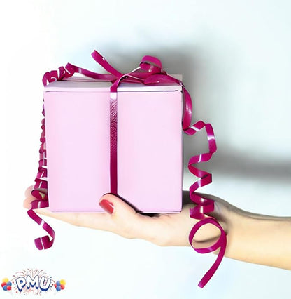PMU Curling Ribbon - Crimped Texture Curling Ribbons for Gift Box, Birthday Party Decorations, Festival Art Craft & Christmas Décor - Burgundy Marsala 3/8 Inch X 250 Yards, Pkg/1