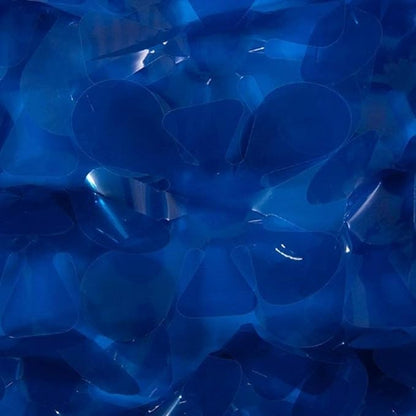 Anderson's Dark Blue Vinyl Floral Sheeting,15 Ft. Parade Float Decoration for Trailers, Parties, Weddings, Proms, Photo Backdrops & Events – Durable Fringe Garland for Indoor/Outdoor Use