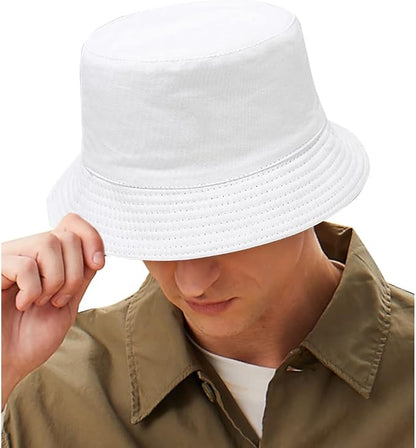 Malaxlx Unisex Bucket Hat Beach Sun Hat Aesthetic Fishing Hat for Men Women Teens, Reversible Double-Side-Wear