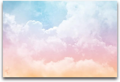 Cliouar-Wall Mural Wallpaper 3D Wallpaper Decorative Powder Cloud Bedroom Living Room Decor 103" x 69"(Not Self-Adhesive)
