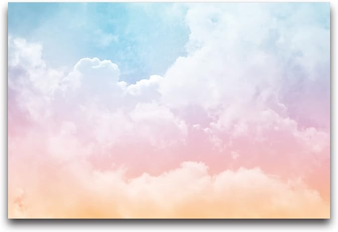 Cliouar-Wall Mural Wallpaper 3D Wallpaper Decorative Powder Cloud Bedroom Living Room Decor 158" x 110" (Not Self-Adhesive)