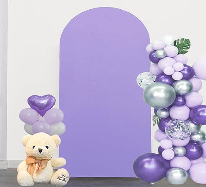 Lavender 6FT Arch Backdrop Cover, Lavender Arch Backdrop Light Purple Stand Cover for Birthday Wedding Party Decor