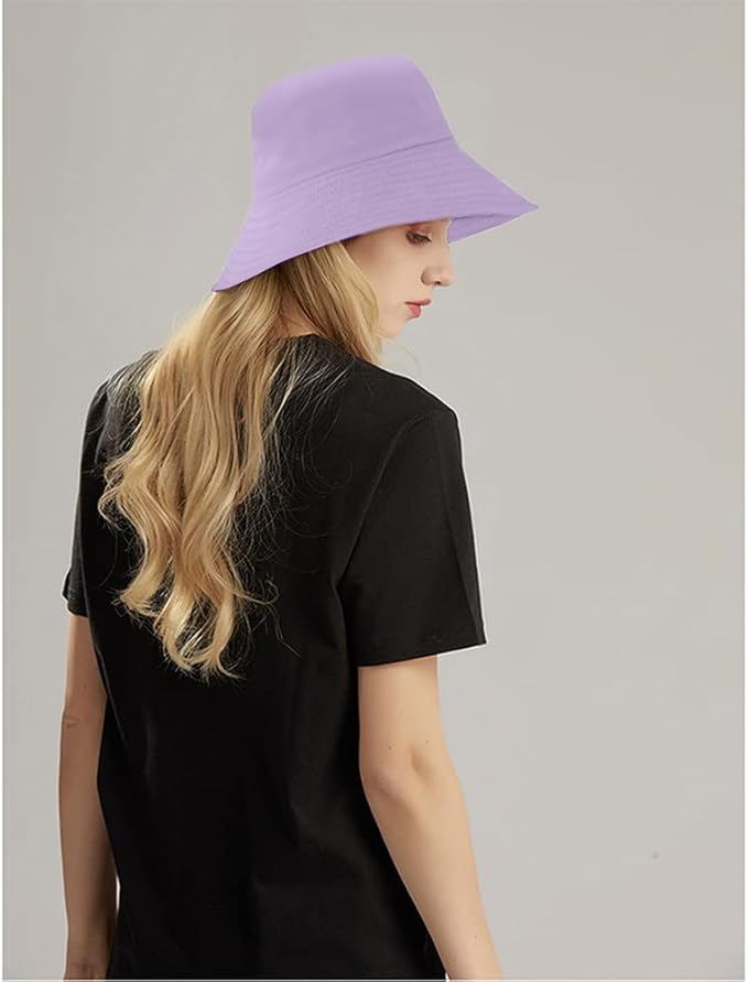 Malaxlx Unisex Bucket Hat Beach Sun Hat Aesthetic Fishing Hat for Men Women Teens, Reversible Double-Side-Wear