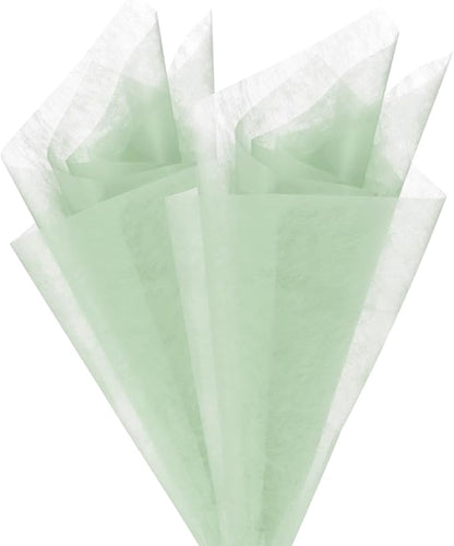 M METERXITY 38-Sheet Korean Cotton Wrapping Flower Paper, 11.8 Inch Waterproof Floral Wrapping Cotton Paper for Bouquets/Gift Packaging [Green]