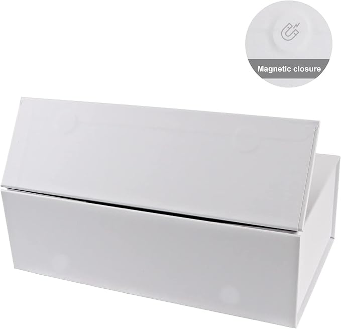 Gift Boxes White with Magnetic Closure Lid 12" X 6" X 4" Gift Boxe for Presents,Luxury for Gift Packaging, Bridesmaid Gifts Box, Magnetic Gift Boxe for Gifts, Cute Boxes,Birthday Gift Box,Christmas Gift Boxes(5PCS)