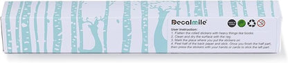 decalmile Large Hanging Vine Wall Decals Tree Branch Green Leaf Flower Birds Wall Stickers Living Room Tv Background Bedroom Wall Decor
