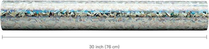 RUSPEPA Silver Geometric Pattern Colorful Metallic Wrapping Paper - Solid Color Paper Perfect for Wedding, Birthday, Christmas, Baby Shower - 30 Inches x 100 Feet