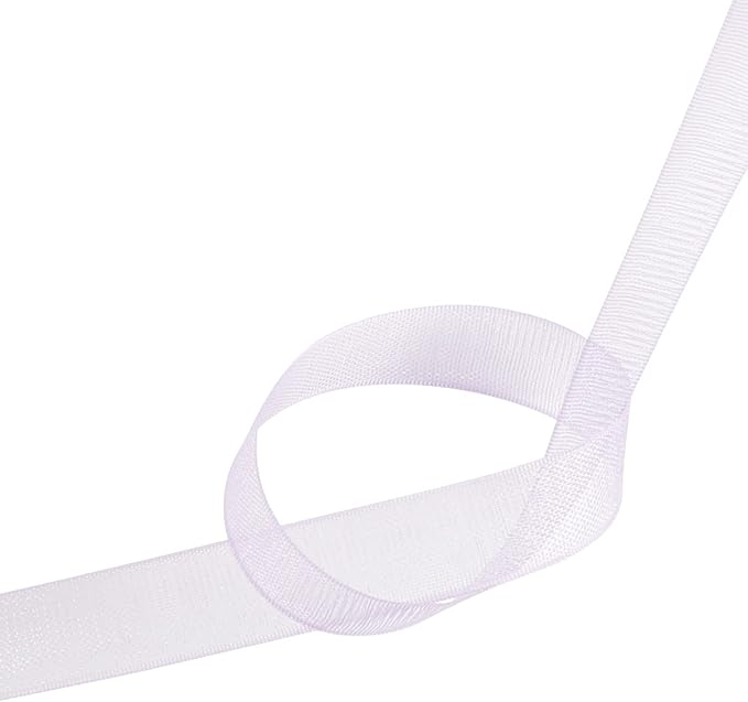 3/8 Inch Lt. Orchid Shimmer Sheer Organza Ribbon Sheer Chiffon Ribbon 50 Yards-Roll Multiple Colors Available for Gift Wrapping Wedding Events Christmas Décor