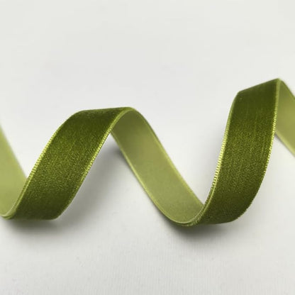 Chenkou Craft 25 Yards 5/8" Velvet Ribbon Lots Bulk (Olive, 5/8"(15mm))
