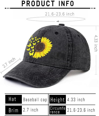 Negi Retro Baseball Cap Denim Hat for Women Female Washed Distressed Adjustable Dad Hats Unconstructed Cotton