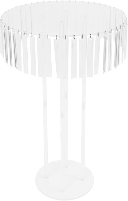 Acrylic Vases for Centerpieces | Flower Vases Stand | 31.5in Tall Wedding Centerpieces for Tables | Round Chandelier Pedestal Stand for Wedding Reception | with Round Base