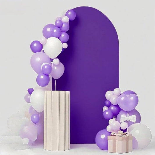 6FT Purple Arch Backdrop Cover, Wedding Arch Cover, Purple Covers Stretchy Backdrop for Party Celebration Decoration