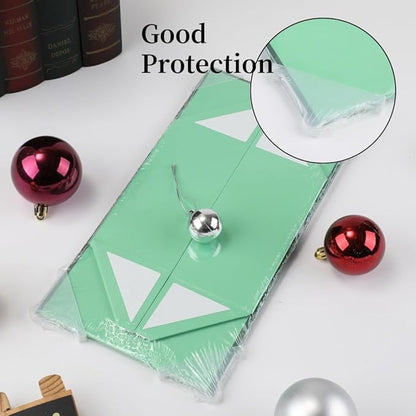 6 Pcs Small Green Gift Box 6x6x3 Inch Magnetic Gift Box Small Magnetic Box with Crinkle Paper Green Small Gift Box with Shredded Paper Luxury Gift Boxes with Lids for Presents