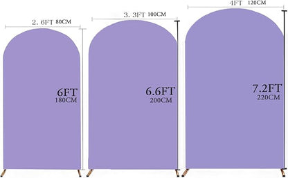 Lavender 6FT Arch Backdrop Cover, Lavender Arch Backdrop Light Purple Stand Cover for Birthday Wedding Party Decor