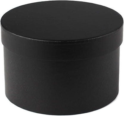 Briful Round Gift Boxes with Lids Set of 4 Black Gift Boxs Assorted Sizes Nesting Gift Boxes for Presents Birthday Bridesmaid Wedding Valentines Christmas Party Favor