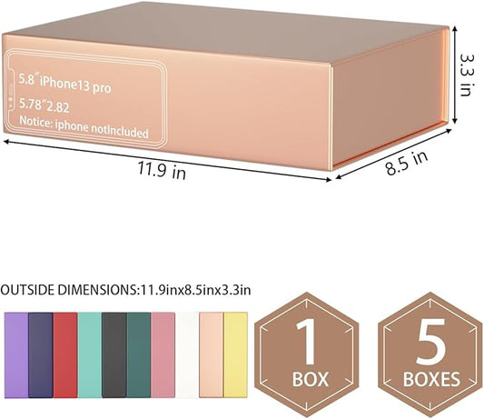 Gift Boxes 11.9" x 8.5" x 3.3" with Magnetic Closure Lid Boex for Presents,Bridesmaid Gifts Box,Cute Box,Birthday Boxs,Luxury for Gift Packaging, Magnetic Gifts Boxe for Wrapping