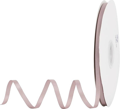 MEEDEE Dusty Rose Ribbon 1/4 Inch Dusty Rose Satin Ribbon Double Face Satin Gift Ribbons Crafts Ribbons for Gift Wrapping, Card Making, 100 Yards