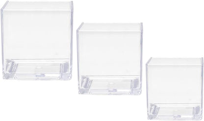 Royal Imports Flower Acrylic Vases Cubes - Decorative Centerpiece for Home or Wedding - Non Breakable Plastic, 1-Set of 3 Sizes: 4", 5", 6" - Clear