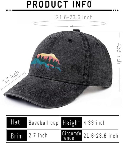 Negi Retro Baseball Cap Denim Hat for Women Female Washed Distressed Adjustable Dad Hats Unconstructed Cotton